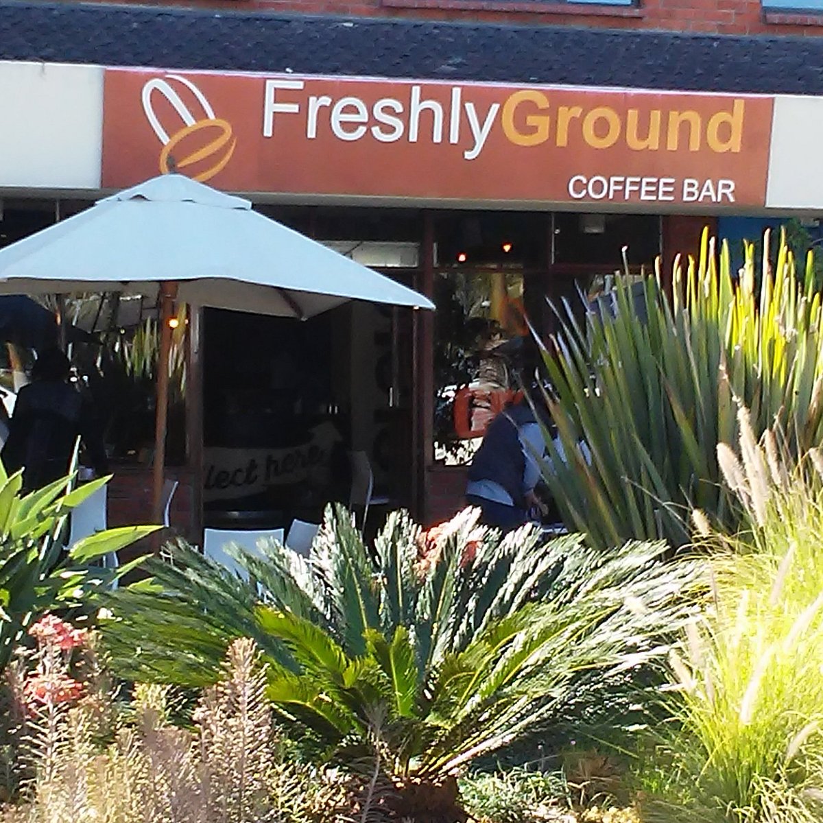 Freshly Ground Coffee Shop.